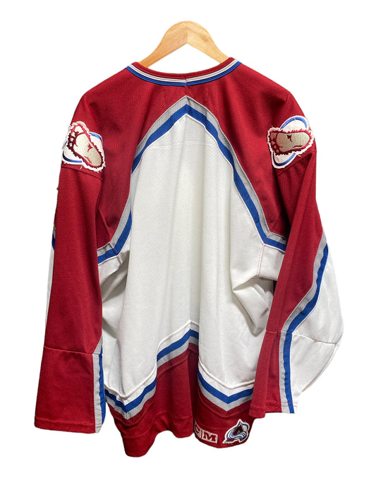 Vintage CCM Colorado Avalanche Hockey Jersey White Size XXL