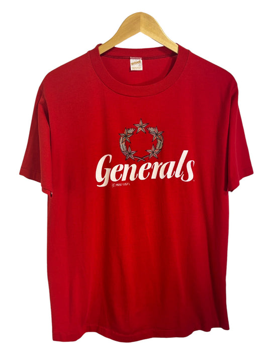 Vintage 1982 USFL New Jersey Generals Football Graphic Tee Size Large