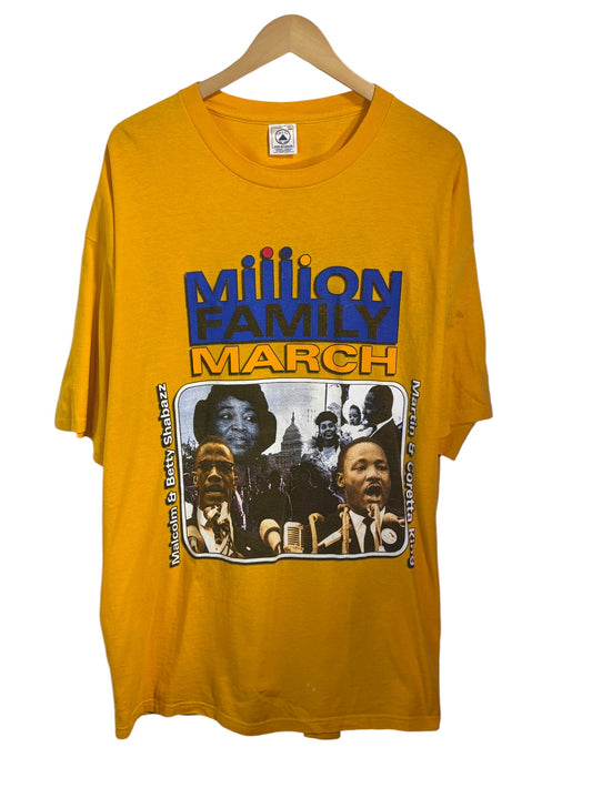 Vintage 2000 Million Family March Big Print Graphic Tee Size XXL