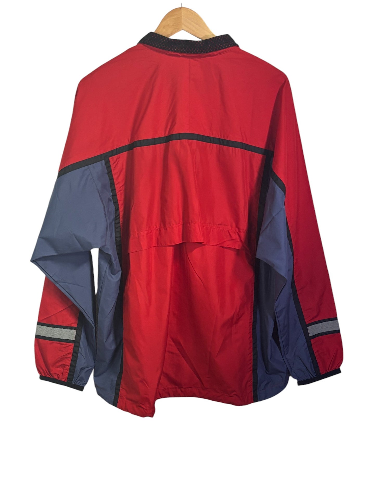 Vintage 90's Nike Blue Red Full Zip Windbreaker Jacket NWT Size Large