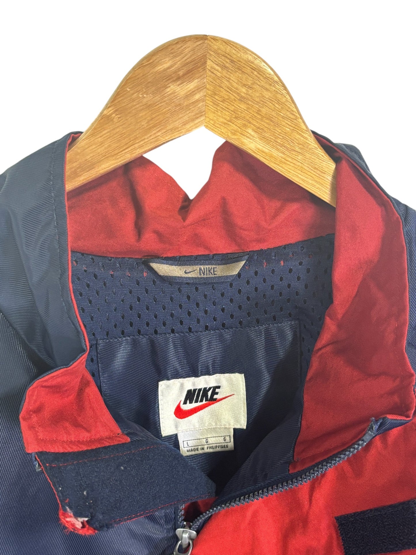 Vintage 90's Nike Navy Blue Full Zip Windbreaker Jacket Size Large