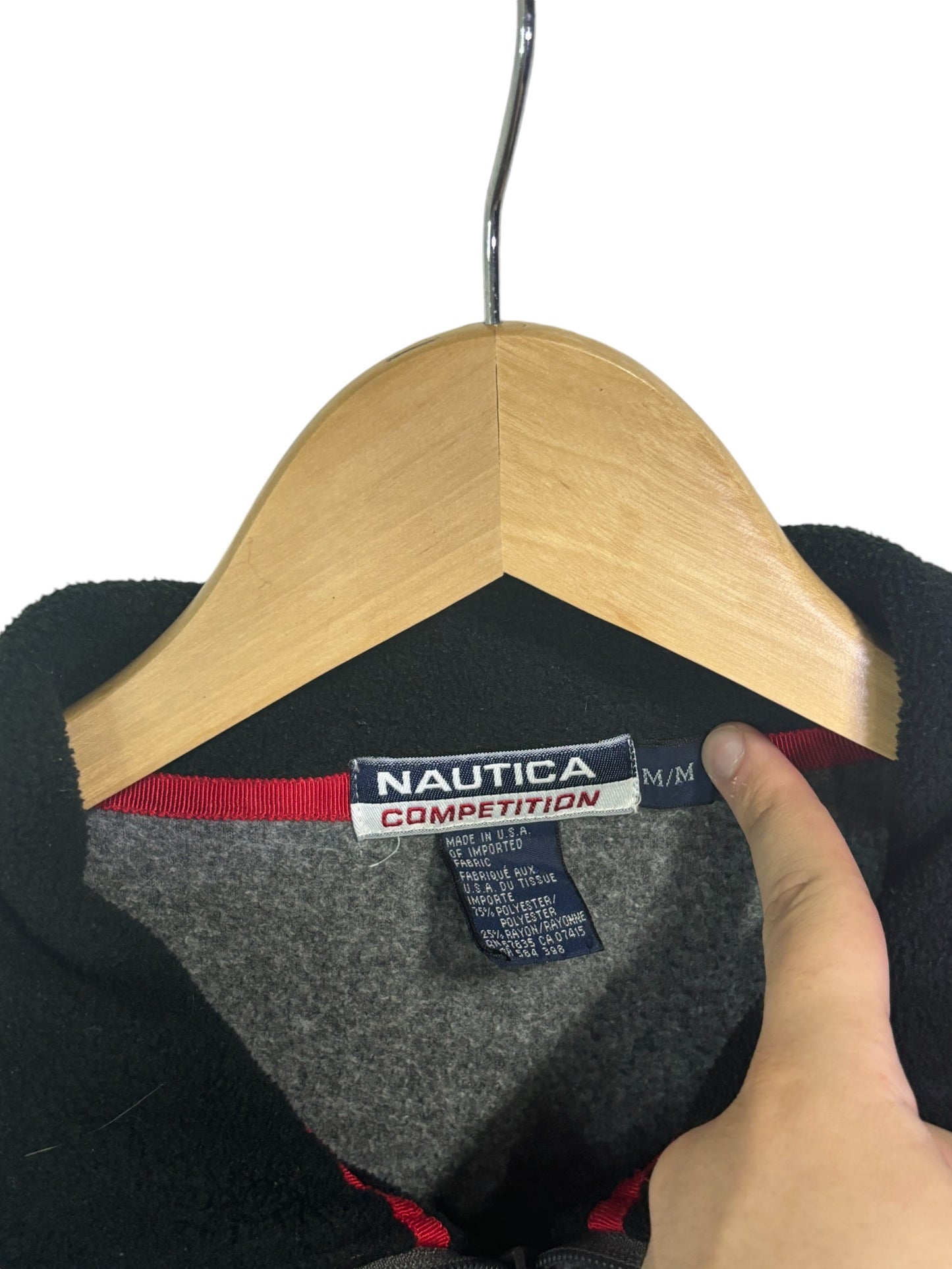 Vintage 90's Nautica Competition Quarter Zip Pullover Sweater Size Medium