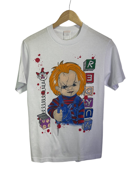 Vintage 00's Chucky Horror Movie Red Rum Graphic Tee Size Small