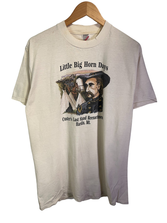 Vintage 90's Little Big Horn Custers Last Stand Graphic Tee Size Large