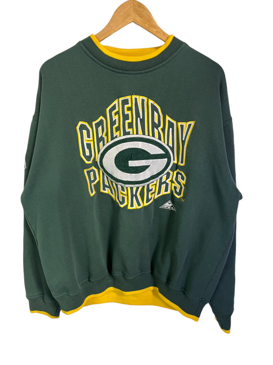 Vintage Apex One Green Bay Packers Big Logo Crewneck Sweater Size XL