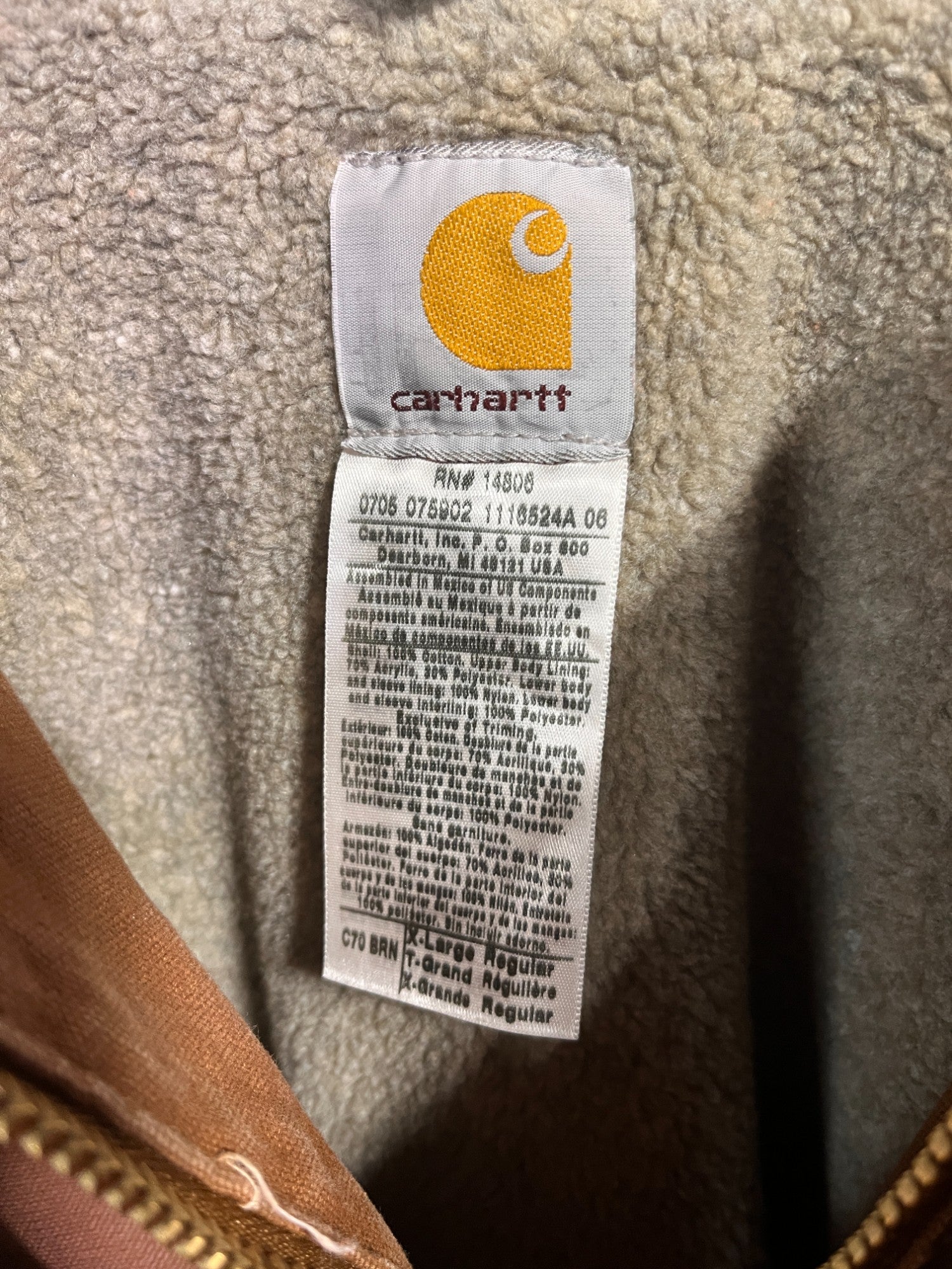 Vintage Carhartt jacket size XL factory Reg