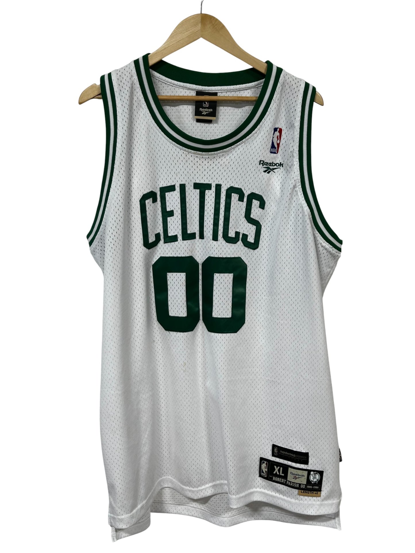 Vintage Reebok Boston Celtics Robert Parish #00 Jersey Size XL
