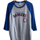 Vintage 90's Texas Rangers 3/4 Sleeve Baseball Graphic Tee Size XL