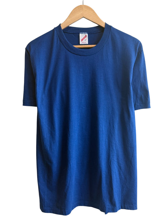 Vintage 90's Jerzees Blue Blank Tee Size Large
