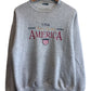 Vintage 90's USA American Flag Embroidered Crewneck Sweater Size XL
