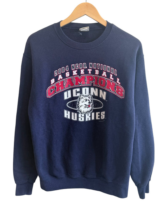 Vintage Y2K UConn Huskies NCAA Basketball Champions Sweater Size Small