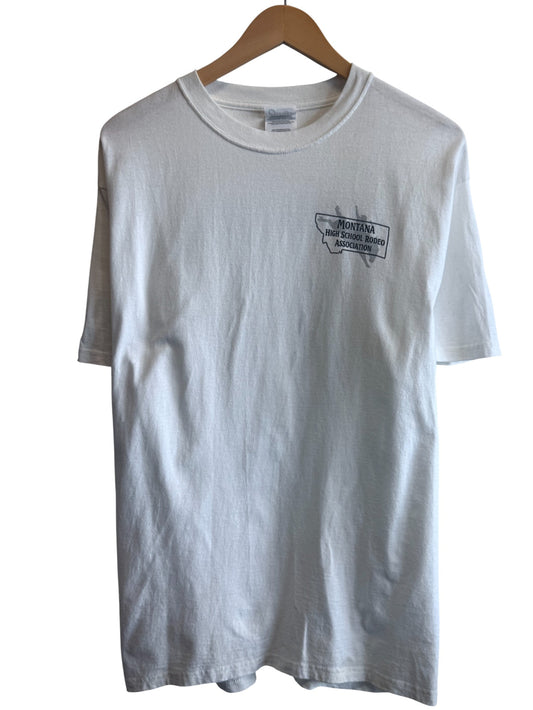 Vintage Y2K Montana High School Rodeo Association Graphic Tee Size Large