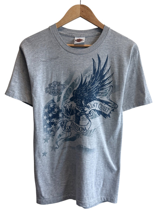 Harley Davidson Freedom Ain't Quiet Biker Graphic Tee Size Medium