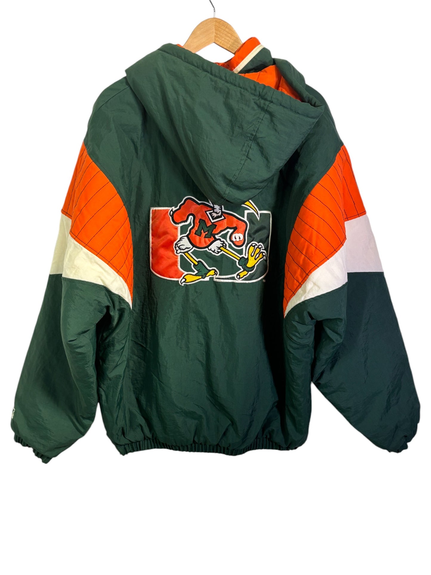 Vintage 90's Starter Miami Hurricanes Big Puffer Jacket Size XL