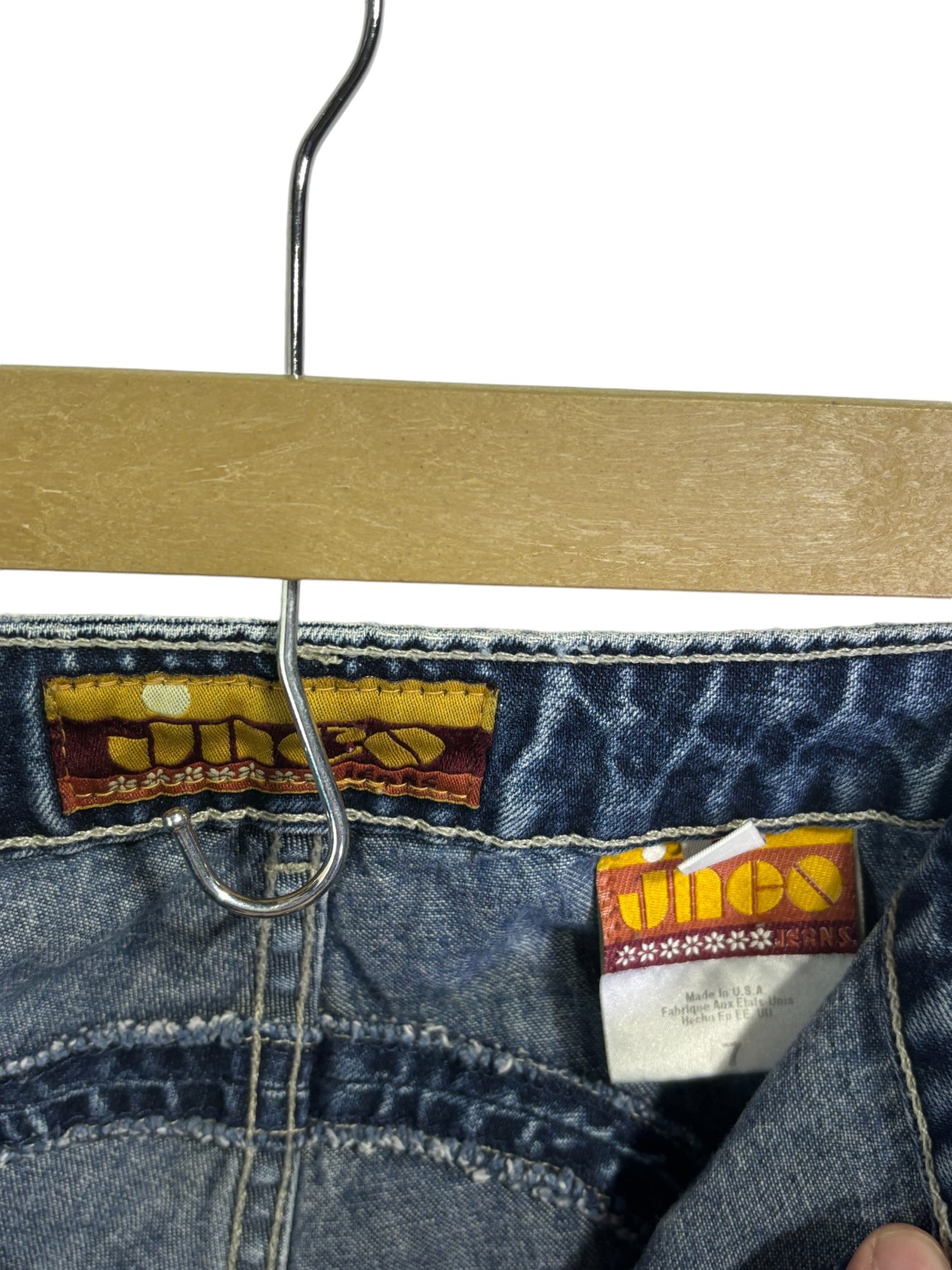 Vintage JNCO Made in USA Bell Bottom Denim Womens Jeans Size 28x29