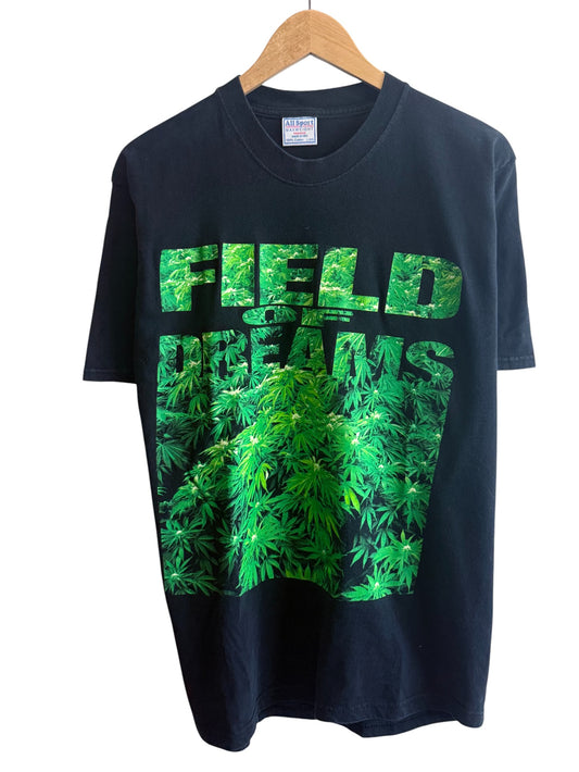 Vintage 90's Field of Dreams Marijuana Plant Graphic Tee Size Large
