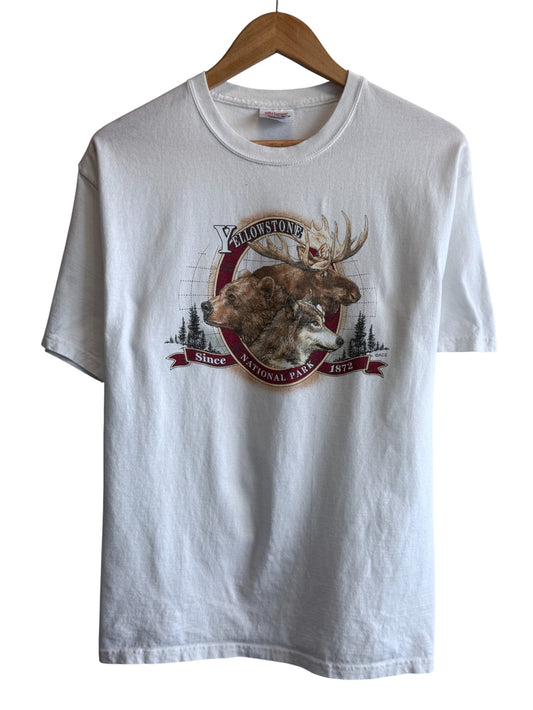 Vintage Y2K Yellowstone National Park Nature Graphic Tee Size Medium