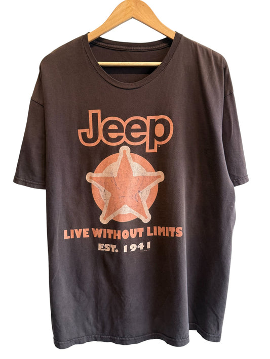Vintage Y2K Jeep Logo Graphic Tee Size XL