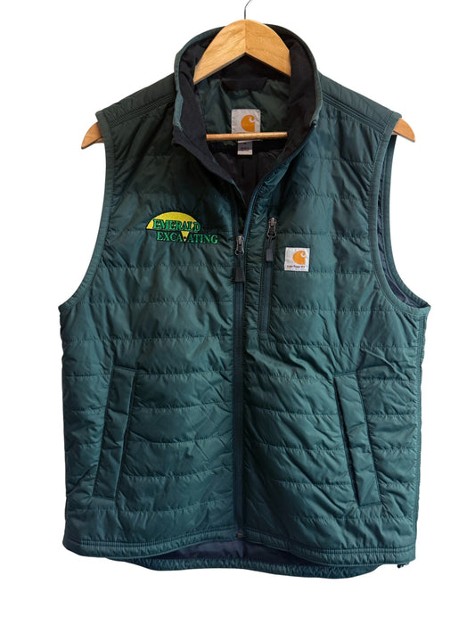 Carhartt Green Zip Up Vest Size Medium