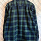 Carhartt Loose Fit Blue Green Flannel Work Button Up Shirt Size Large