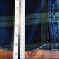 Carhartt Loose Fit Blue Green Flannel Work Button Up Shirt Size Large