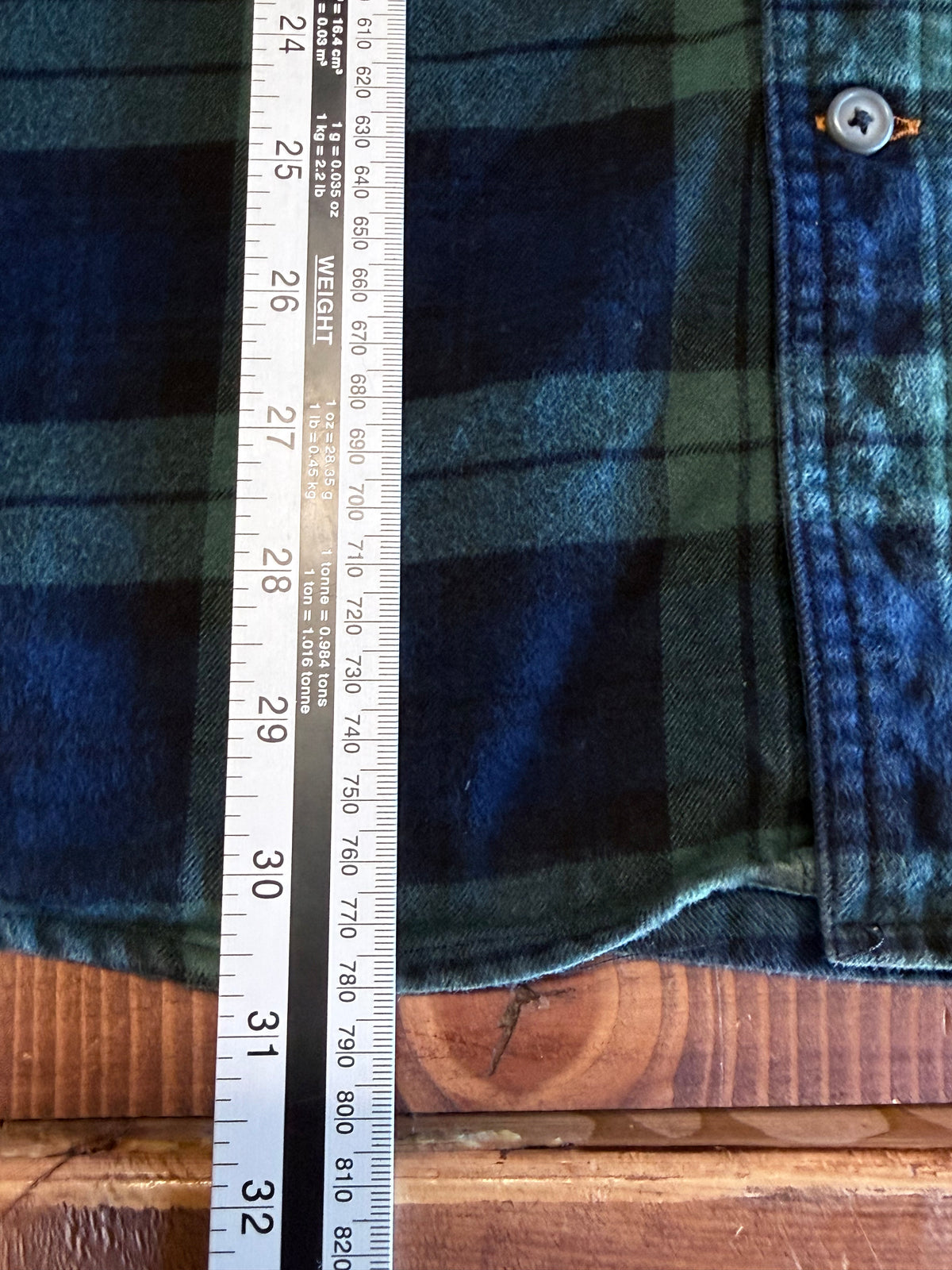 Carhartt Loose Fit Blue Green Flannel Work Button Up Shirt Size Large