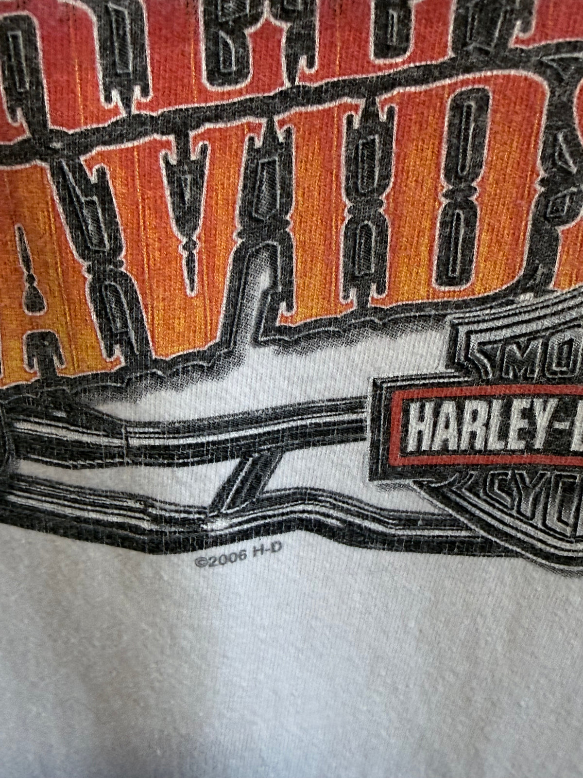 Y2K Harley Davidson White Cut Off Biker Shirt Size XL