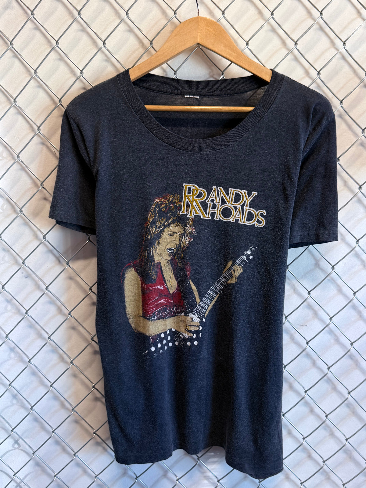 Vintage 80's Randy Rhoads Paper Thin Ozzy Osbourne Band Tee Size Medium