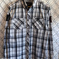 Harley Davidson Plaid Motorcycle Button Up Shirt Size Medium