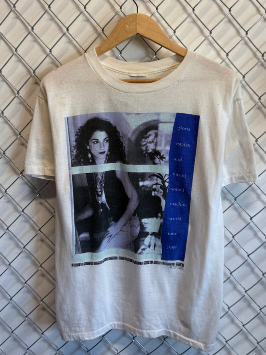 Vintage 1989 Gloria Estefan Miami Sound Machine Band Tour Tee Size Medium