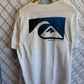 Y2K Quiksilver Classic Logo Double Sided Graphic Surf Tee Size Large