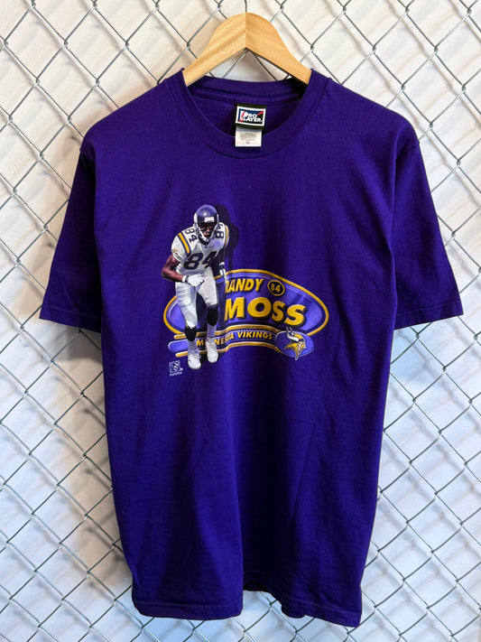 Y2K Randy Moss Minnesota Vikings NFL Graphic Tee Size Large