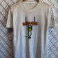 Vintage Frog They Left Me Hanging Spanish Graphic Cartoon Tee Size Large