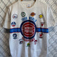 Vintage 1990 Detroit Pistons NBA Champions Logos Graphic Tee Size Large