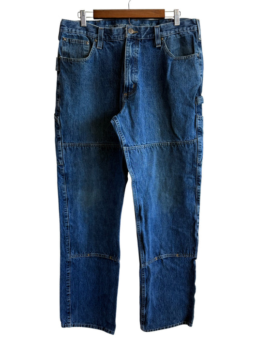 Vintage Carhartt Denim Double Knee Carpenter Jeans Size 36x34