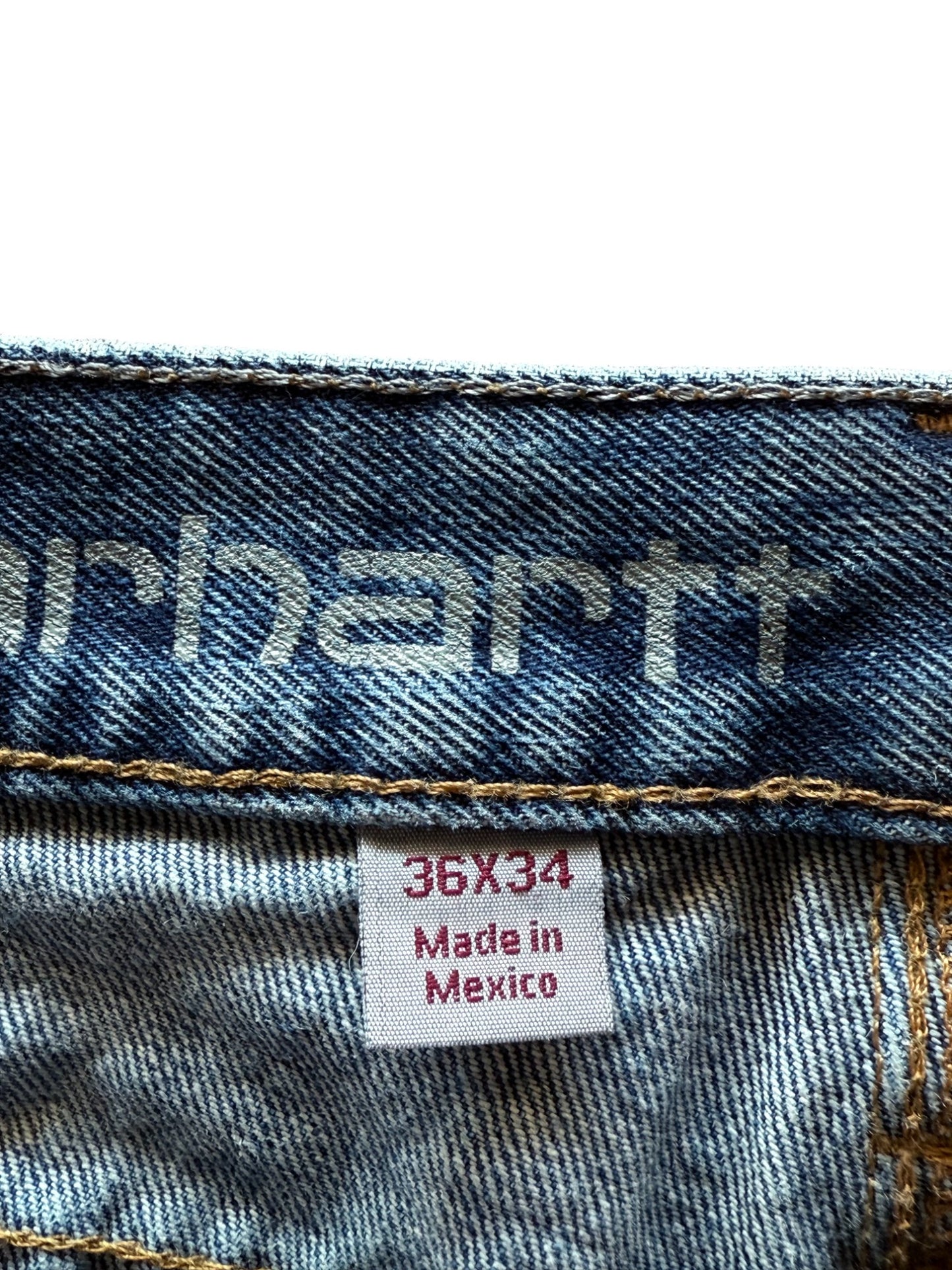 Vintage Carhartt Denim Double Knee Carpenter Jeans Size 36x34