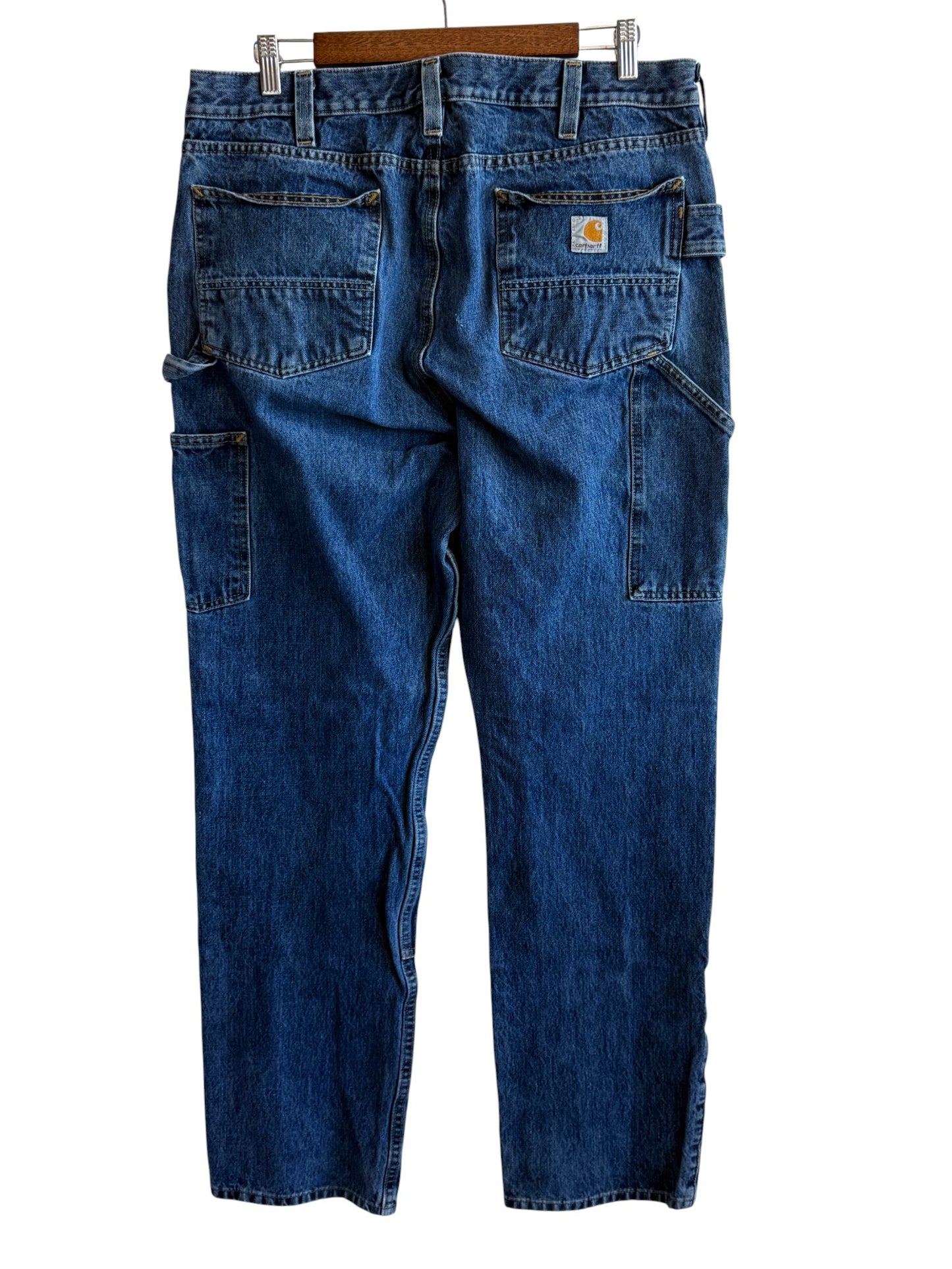 Vintage Carhartt Denim Double Knee Carpenter Jeans Size 36x34