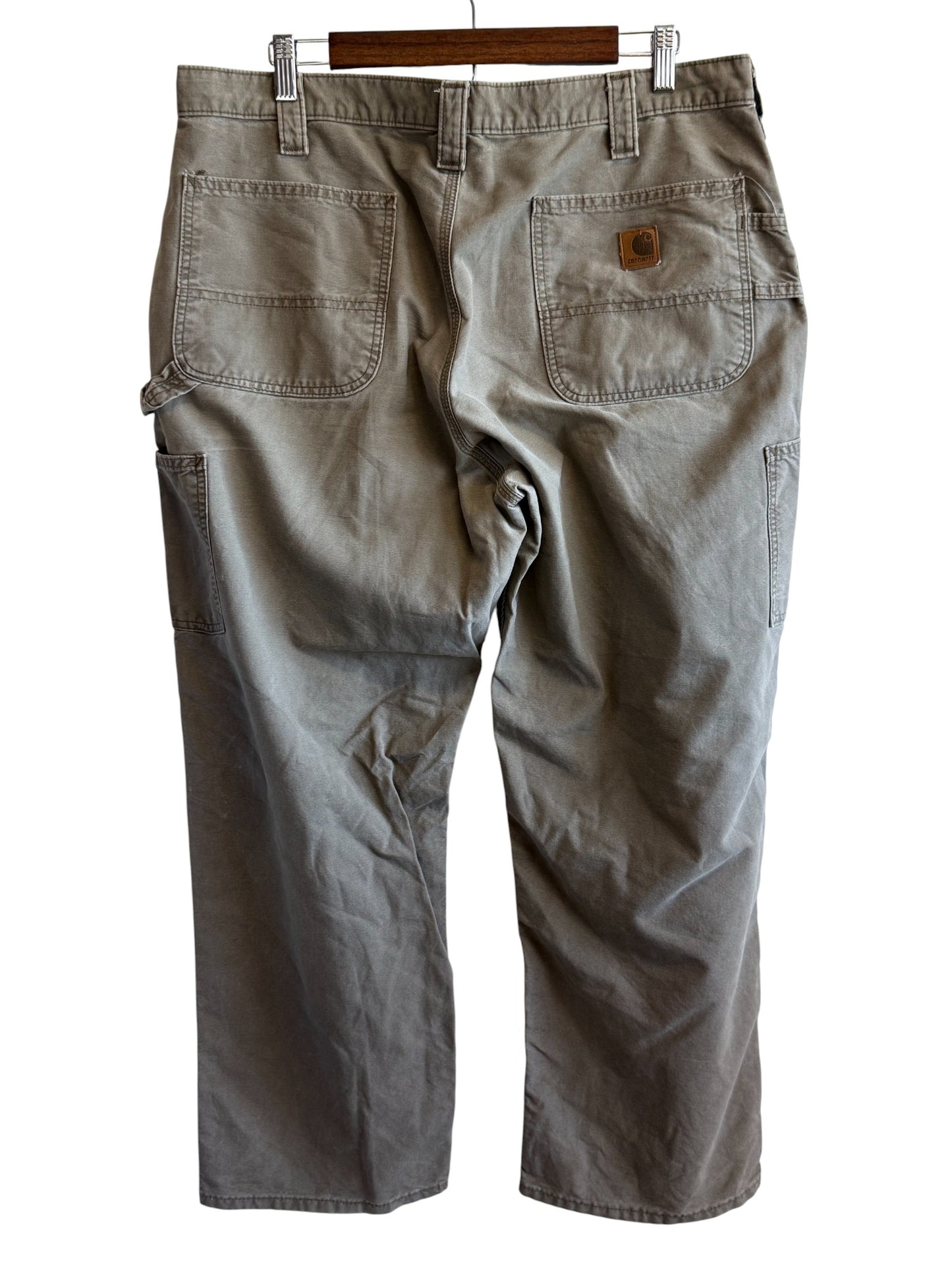 Carhartt Brown Dungaree Fit Carpenter Pants Size 38x30