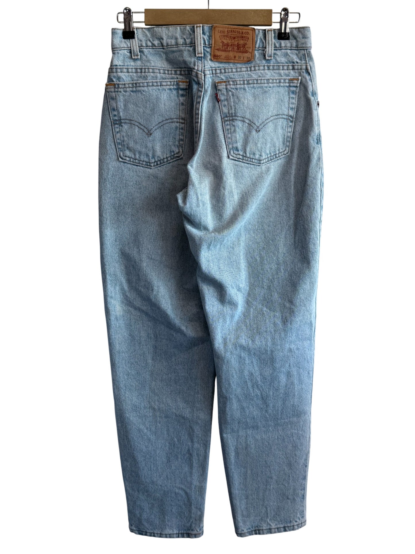 Vintage 90's Levi's Made in USA 560 Loose Fit Denim Jeans Size 30x30