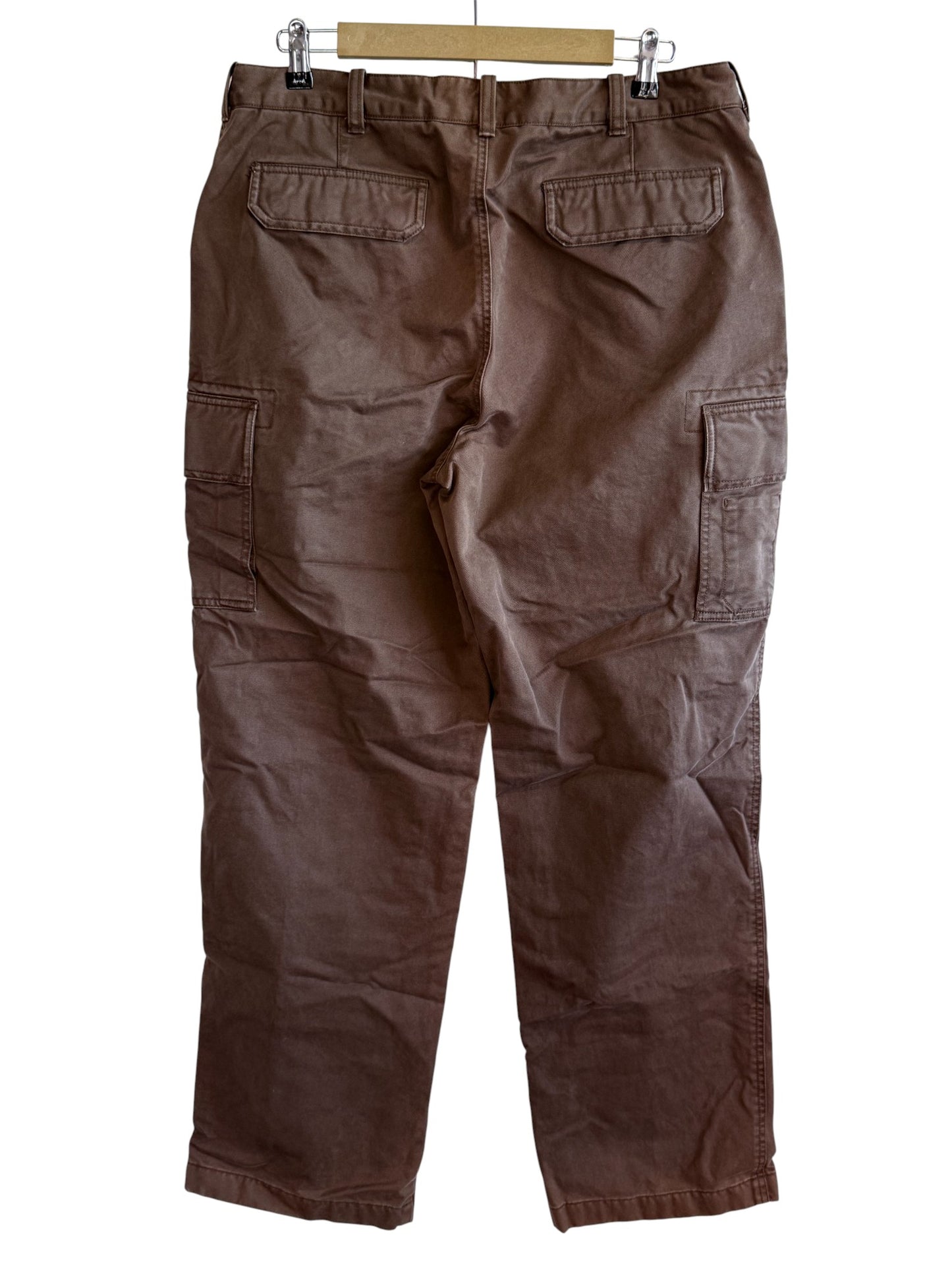 Vintage LL Bean Brown Cargo Pants Size 34x32