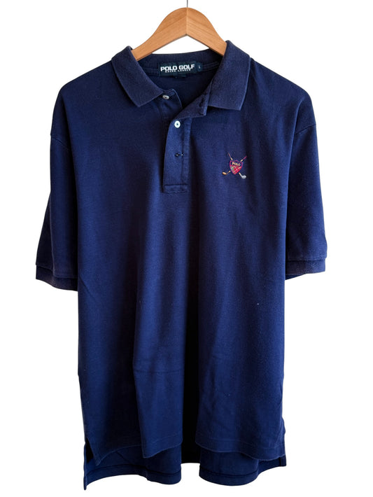 Vintage Polo Ralph Lauren Golf Crest Polo Shirt Size Large