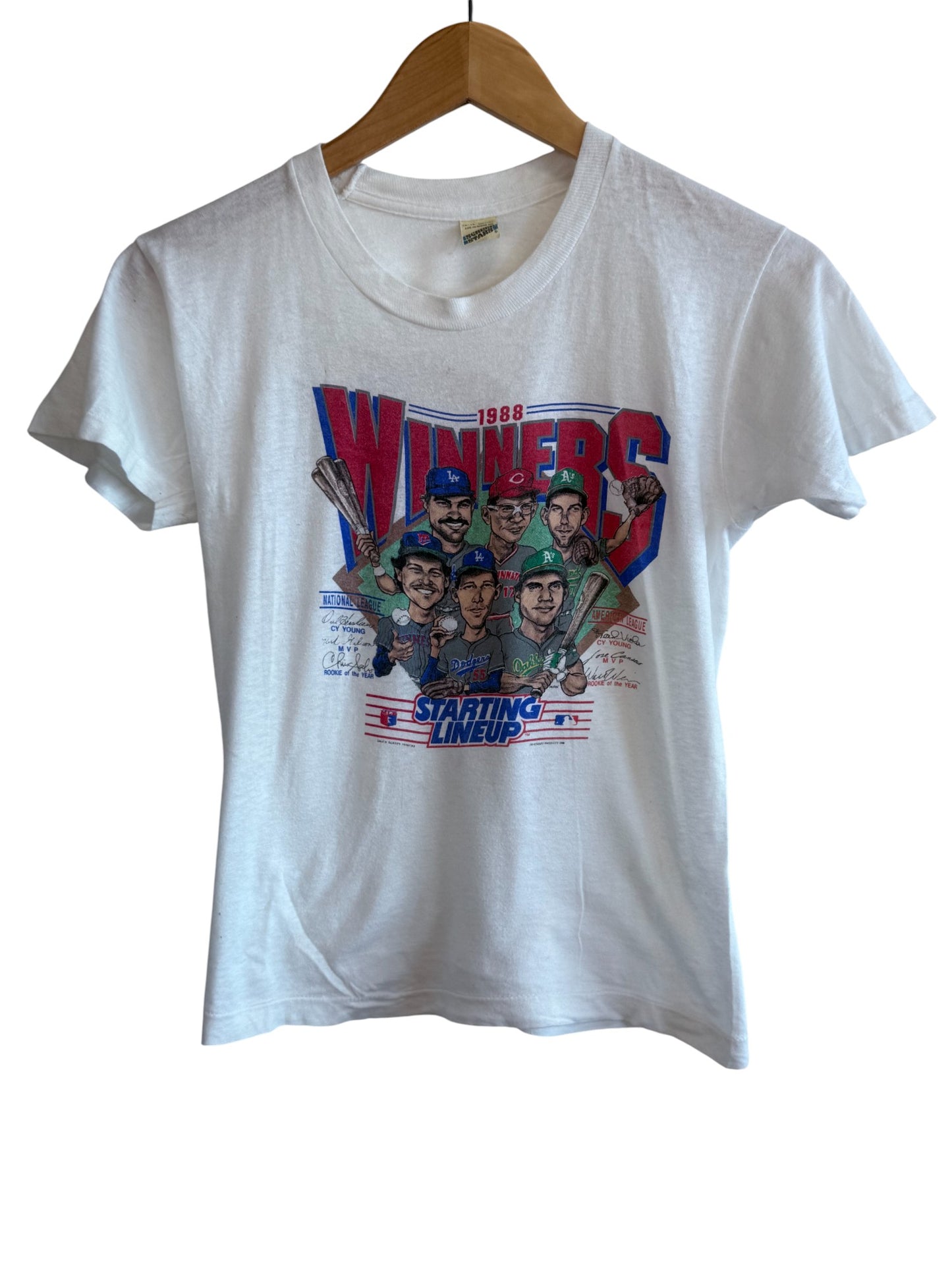 Vintage 1988 Starting Lineup Baseball Big Head Graphic Tee Size Small