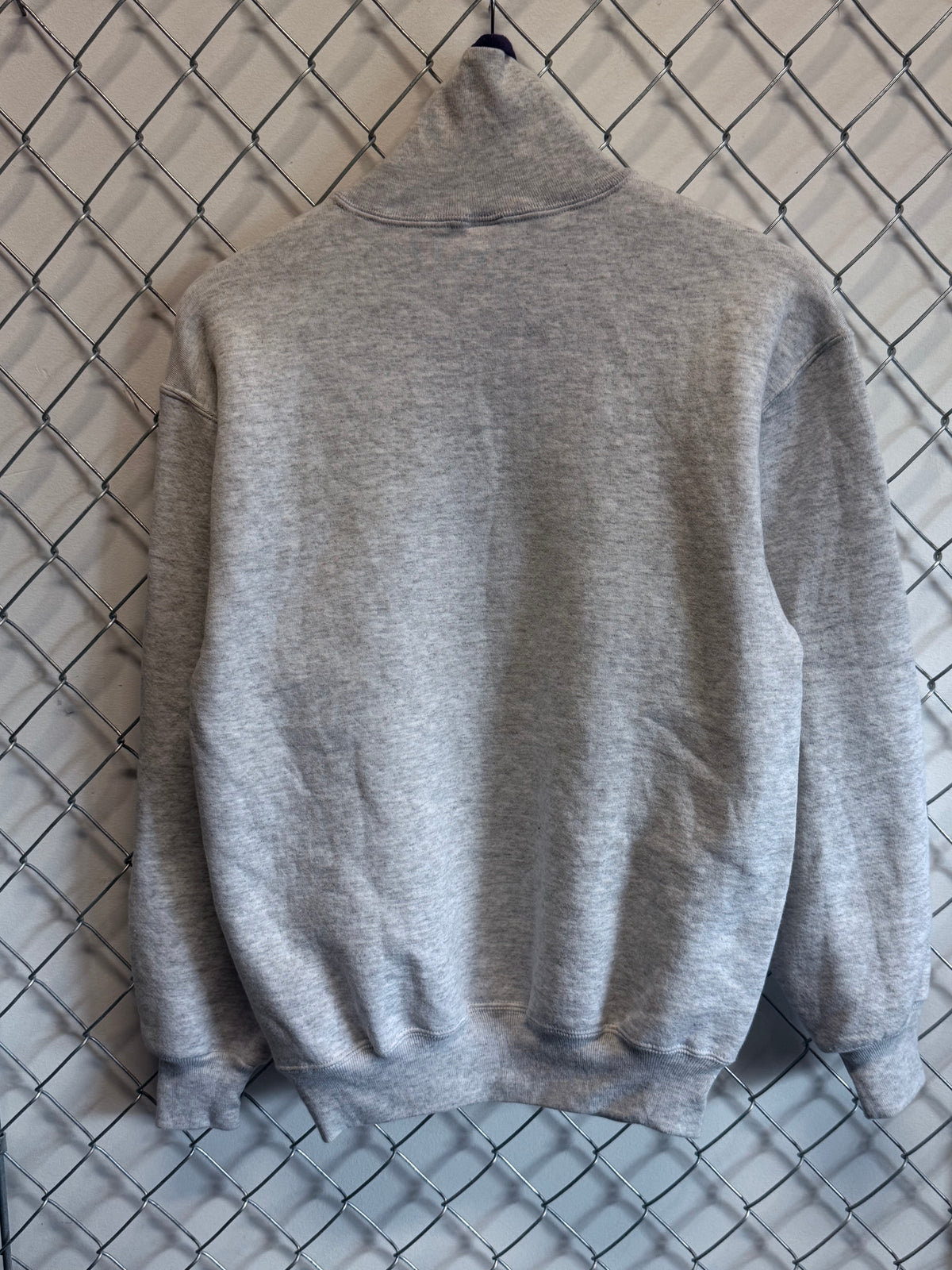 Vintage 90's Jerzees 2 in 1 Grey Purple Turtle Neck Sweater Size Medium