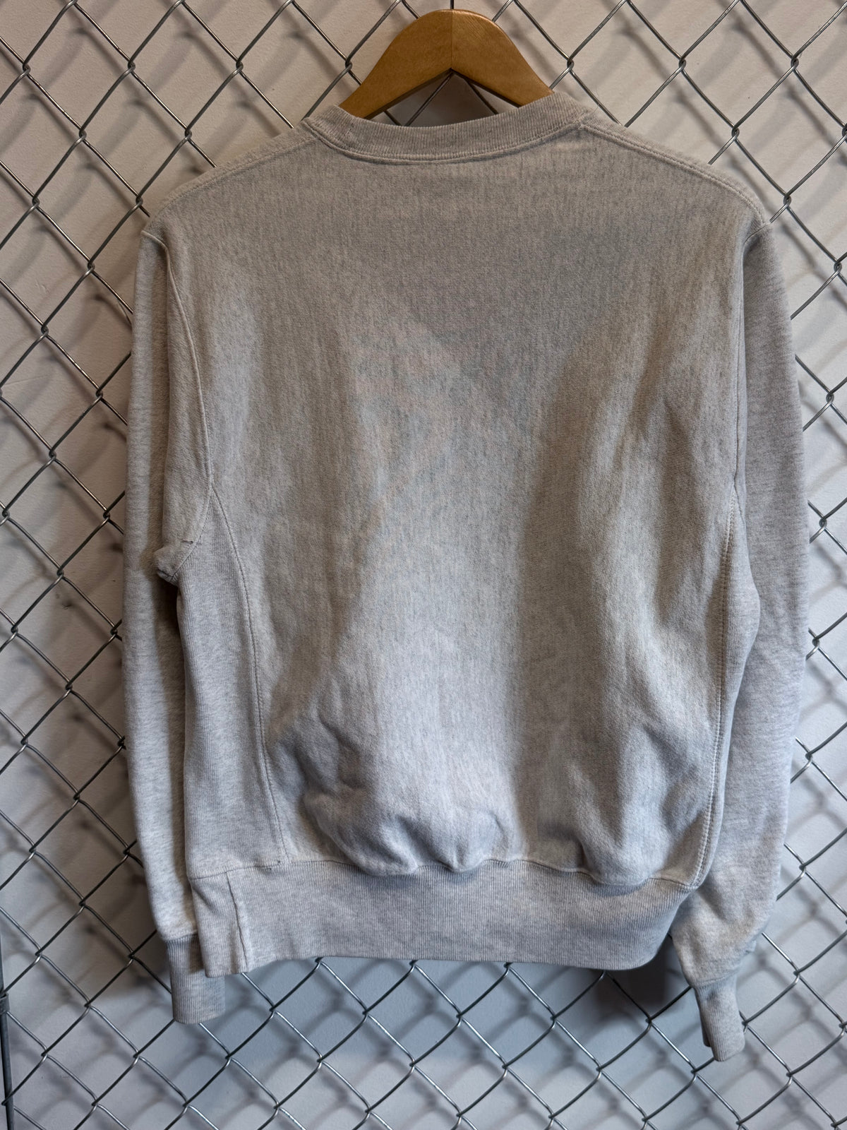 Champion Reverse Weave Michigan Spell Out Grey Sweater Size Small