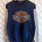 Vintage 90's Harley Davidson Two Tone Faded Crewneck Sweater Size Large