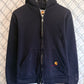 Vintage 90's Carhartt Distressed Classic Logo Zip Up Hoodie Size Large