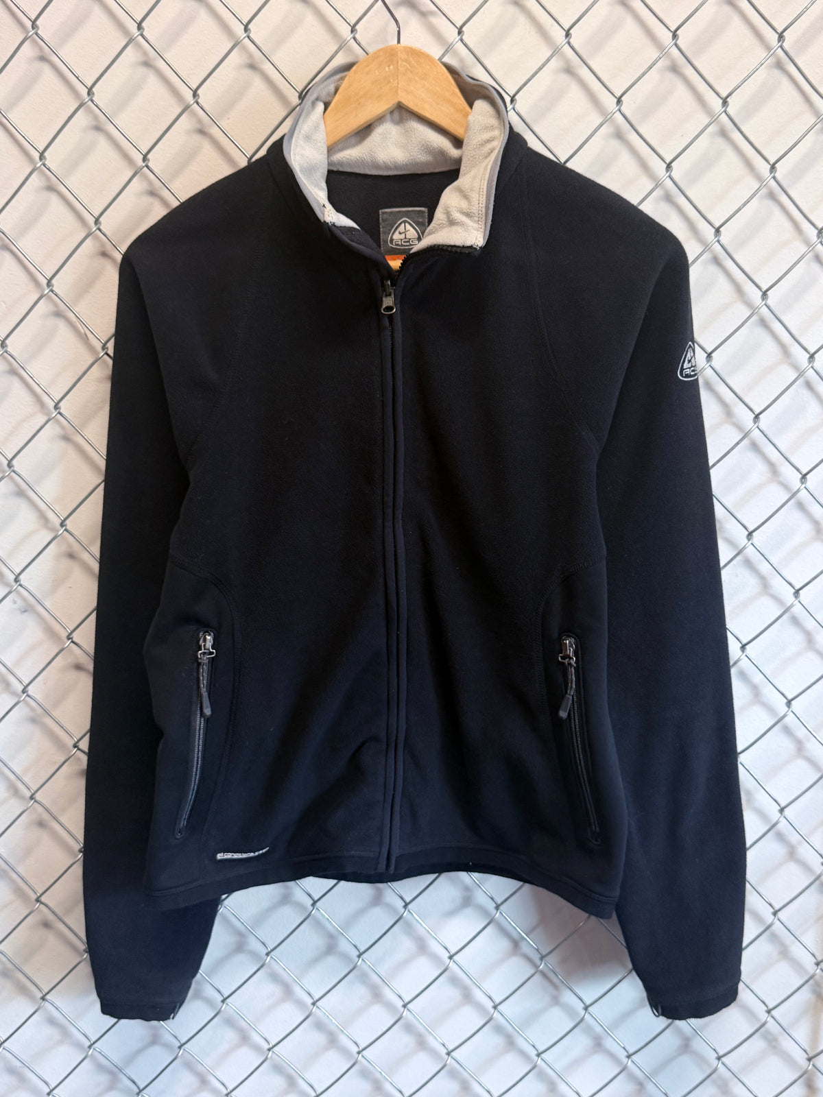 Vintage Nike ACG Thermal Layer 2 Black Zip Up Fleece Jacket Size Medium