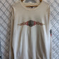 Y2K Harley Davidson Flame Sleeves White Long Sleeve Biker Shirt Size XXL