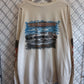 Y2K Harley Davidson Flame Sleeves White Long Sleeve Biker Shirt Size XXL