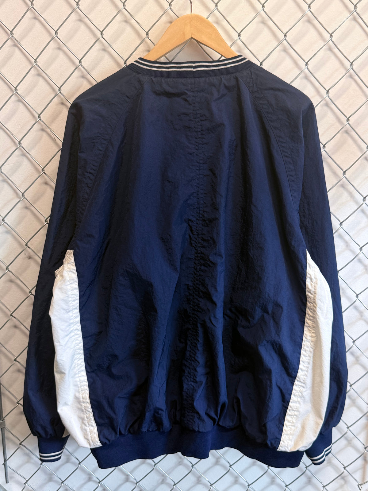 Vintage 90's Nike Big Swoosh Navy Blue Windbreaker Jacket Size XL